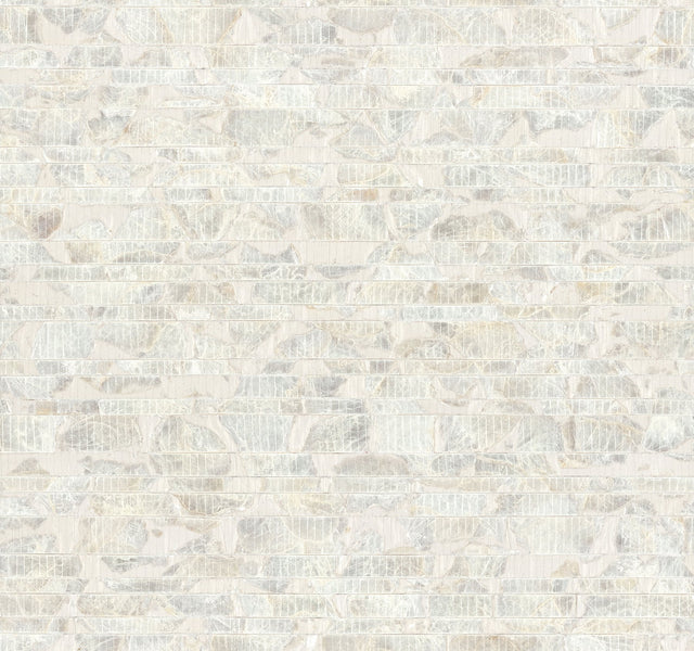 Capiz Offering White Pearl Wallpaper with Capiz Shell Mosaic on Non Woven - York CC1202