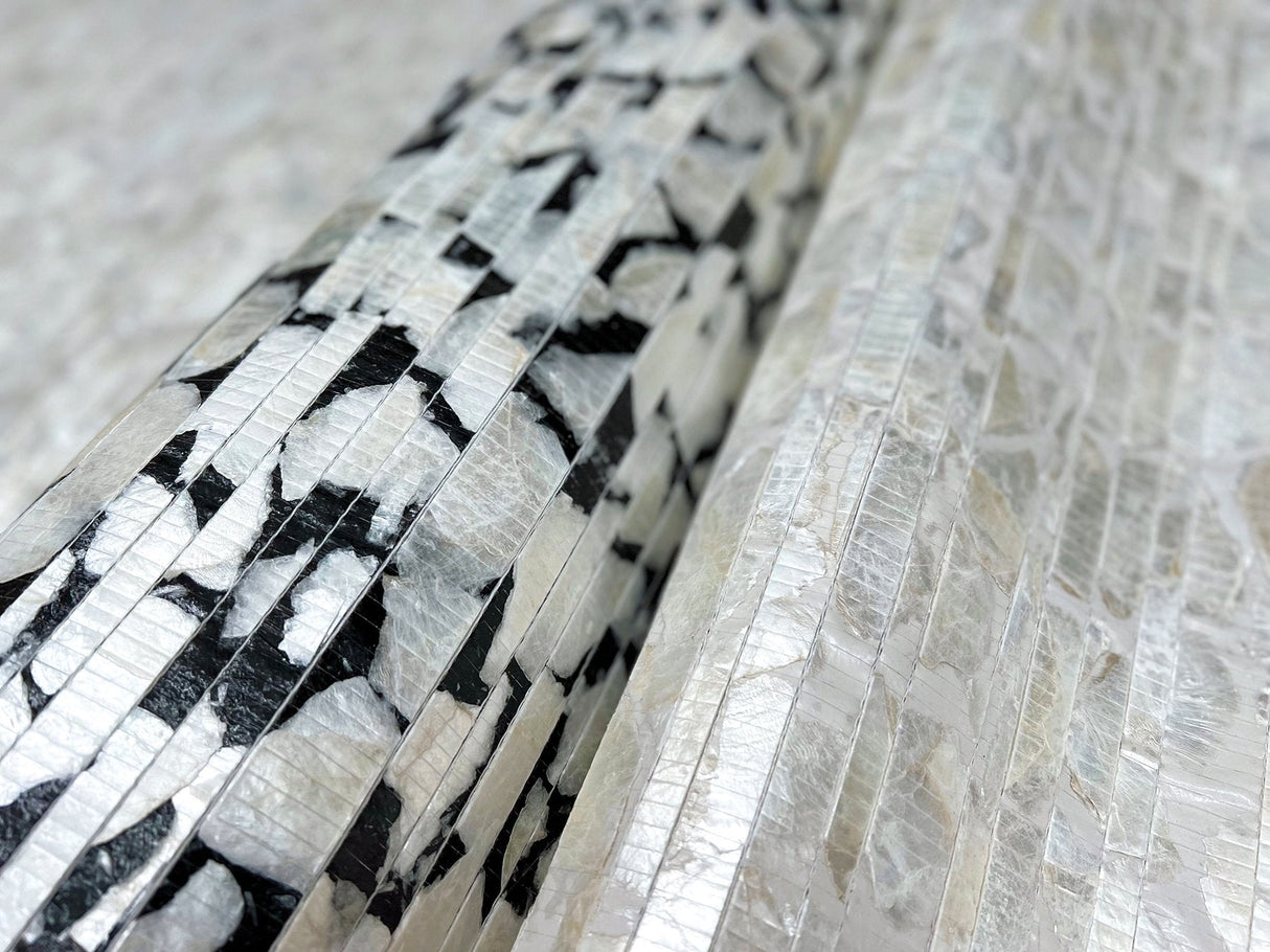 Capiz Offering White Pearl Wallpaper with Capiz Shell Mosaic on Non Woven - York CC1202SAM