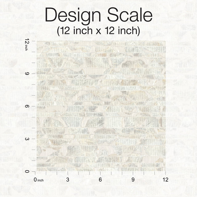 Capiz Offering White Pearl Wallpaper with Capiz Shell Mosaic on Non Woven - York CC1202