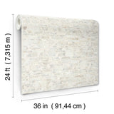 Capiz Offering White Pearl Wallpaper with Capiz Shell Mosaic on Non Woven - York CC1202SAM