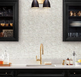 Capiz Offering White Pearl Wallpaper with Capiz Shell Mosaic on Non Woven - York CC1202