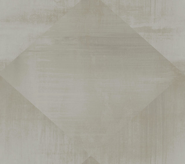 In Clay Charcoal Wallpaper with Geometric Brushstroke Diamond Pattern - York CC1211