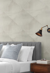 In Clay Brown Geometric Diamond Brushstroke Wallpaper - York CC1212