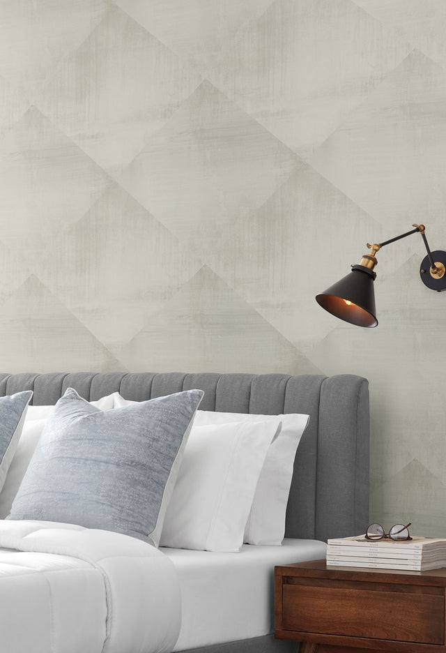 In Clay Brown Geometric Diamond Brushstroke Wallpaper - York CC1212