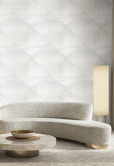 In Clay Grey Geometric Diamond Brushstroke Wallpaper - York CC1213