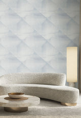 In Clay Blue Geometric Brushstroke Wallpaper - York CC1215