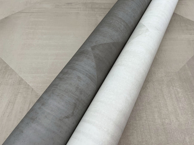 In Clay White Wallpaper with Geometric Diamond Brushstroke Motif - York CC1216