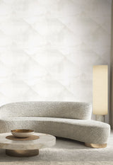 In Clay White Wallpaper with Geometric Diamond Brushstroke Motif - York CC1216