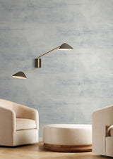 Salt Flats Blue Wallpaper with Textured Abstract Matte Motif - York CC1222