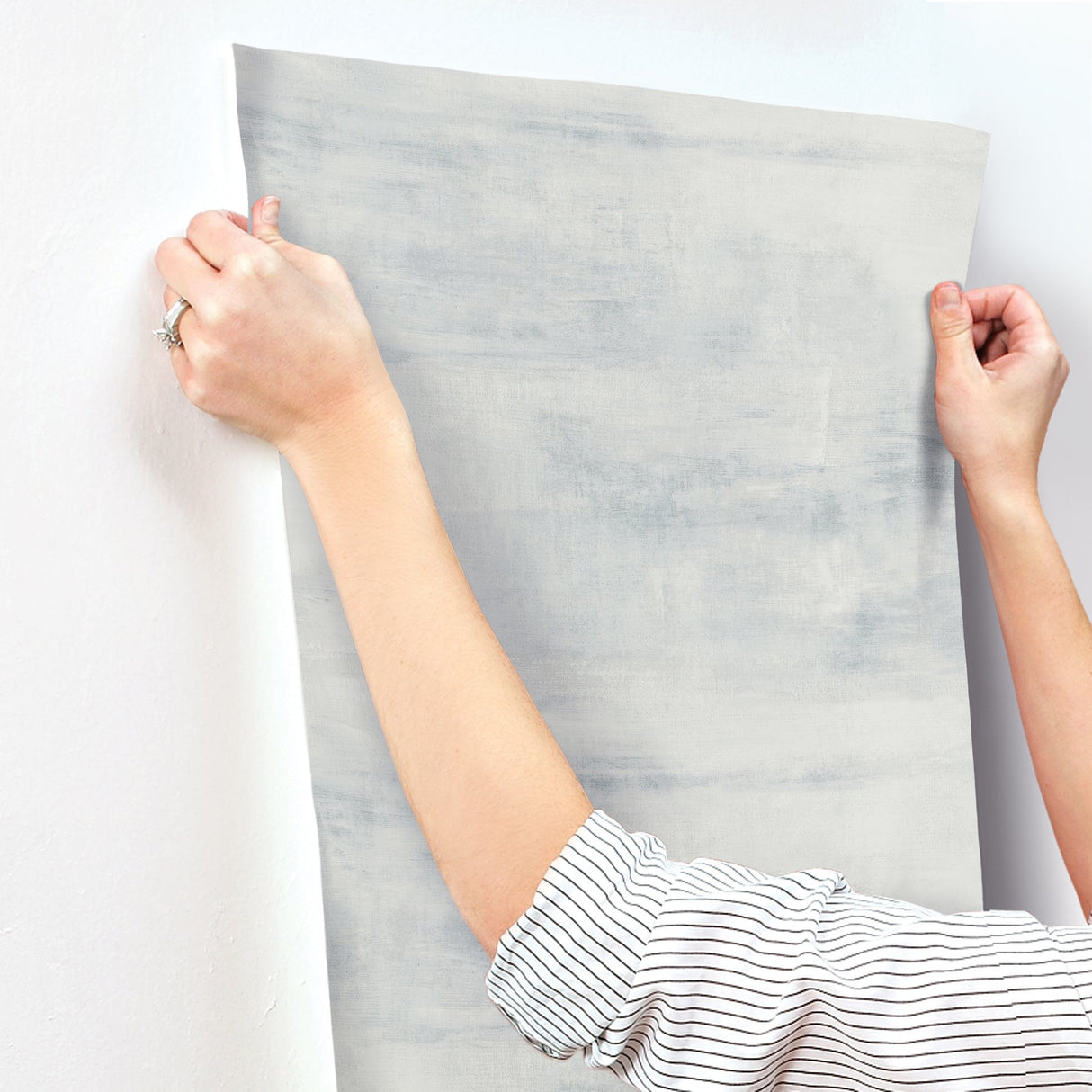 Salt Flats Blue Wallpaper with Textured Abstract Matte Motif - York CC1222