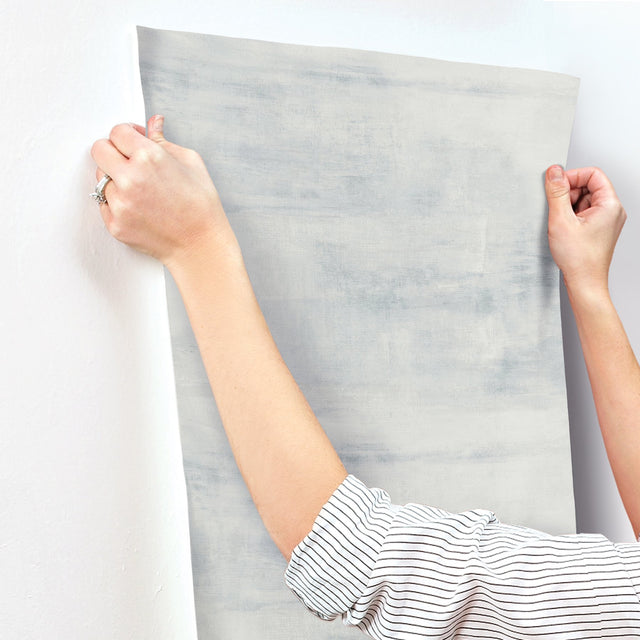 Salt Flats Blue Wallpaper with Textured Abstract Matte Motif - York CC1222