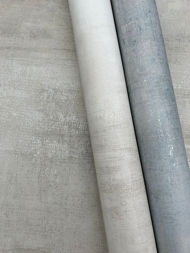 Salt Flats Silver Wallpaper with Textured Abstract Desert Motif - York CC1223