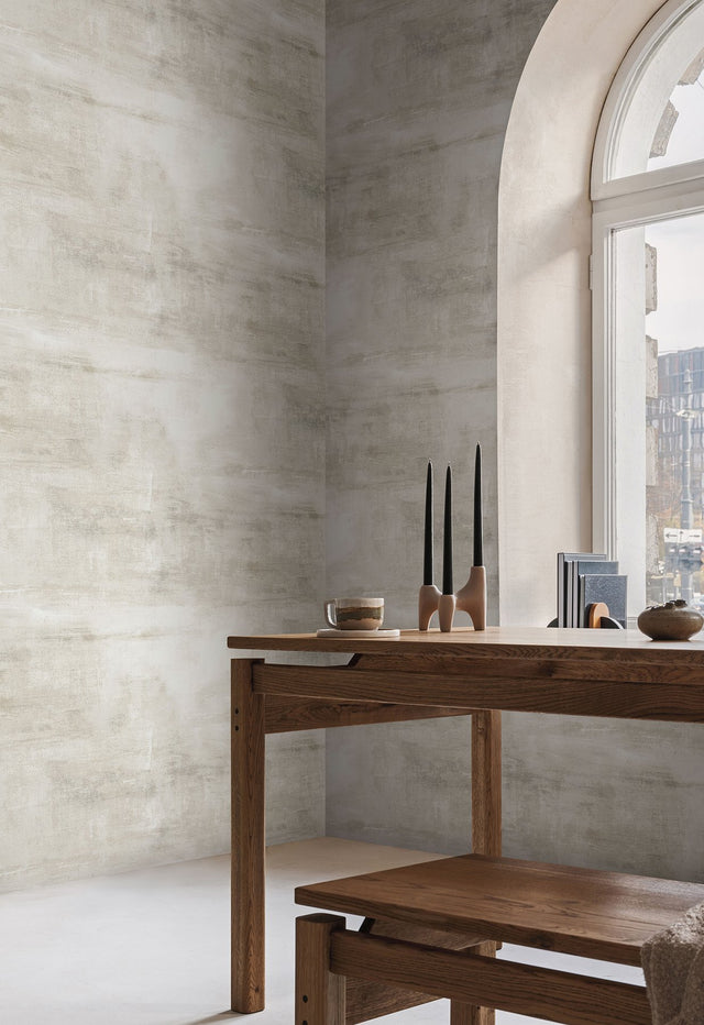 Salt Flats Silver Wallpaper with Textured Abstract Desert Motif - York CC1223