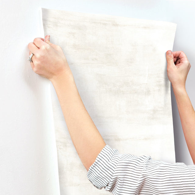 Salt Flats Off White Wallpaper with Textured Abstract Finish - York CC1225