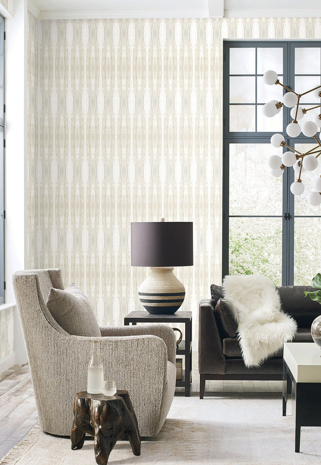 Escalante Sand Wallpaper with Striped Abstract Motif - York CC1231