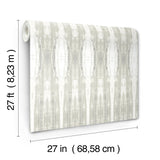 Escalante Natural Wallpaper with Striped Abstract Waterfall Motif - York CC1232