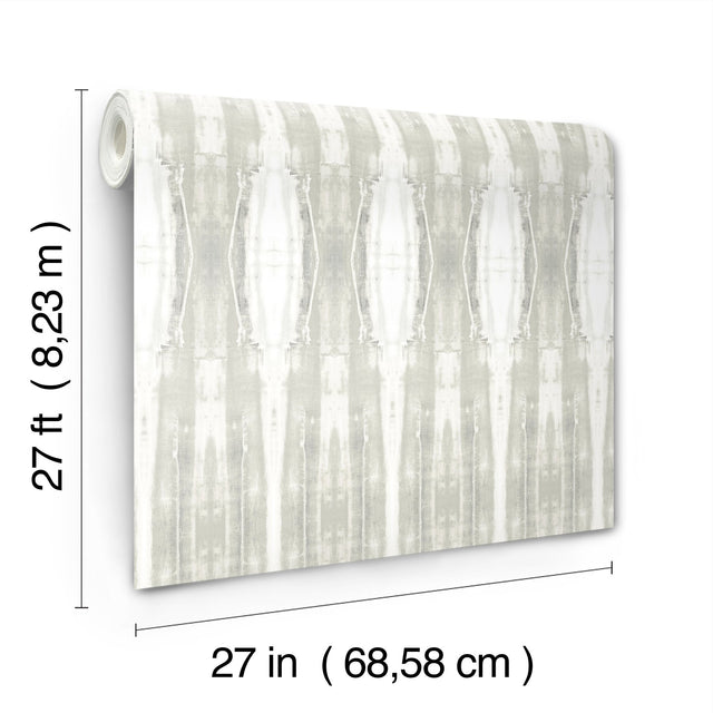 Escalante Natural Wallpaper with Striped Abstract Waterfall Motif - York CC1232