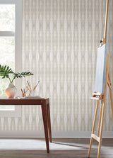 Escalante Natural Wallpaper with Striped Abstract Waterfall Motif - York CC1232