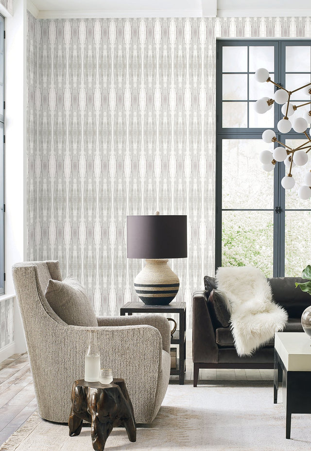 Escalante Fog Abstract Striped Non Woven Wallpaper - York CC1234