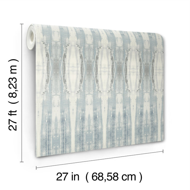 Escalante Blue Wallpaper with Striped Abstract Motif - York CC1235