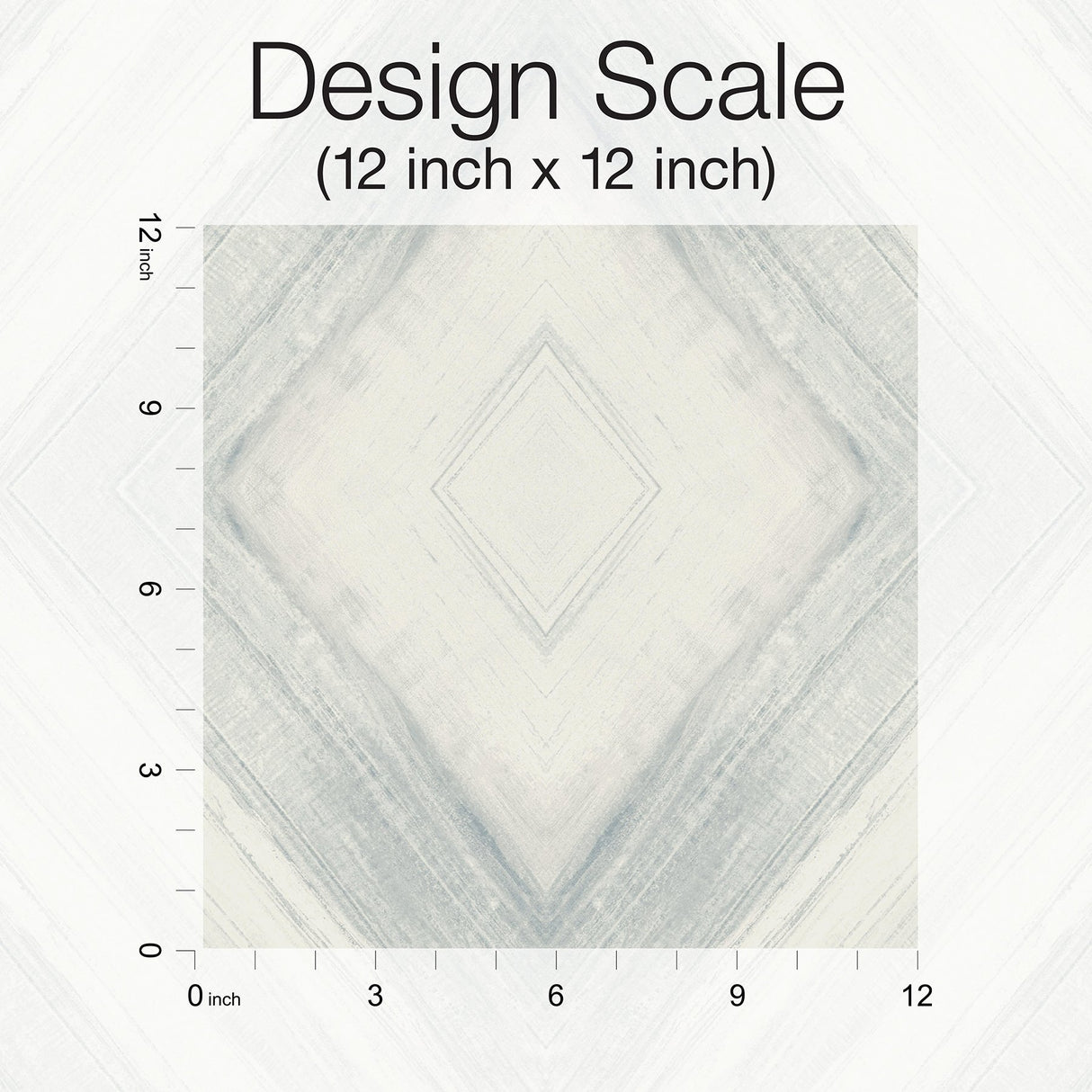 Ballad Mist Wallpaper with Geometric Diamond Watercolor Motif - York CC1244