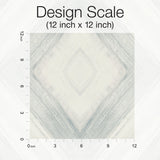 Ballad Mist Wallpaper with Geometric Diamond Watercolor Motif - York CC1244