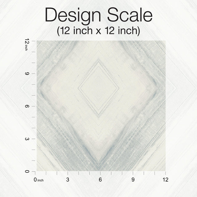 Ballad Mist Wallpaper with Geometric Diamond Watercolor Motif - York CC1244