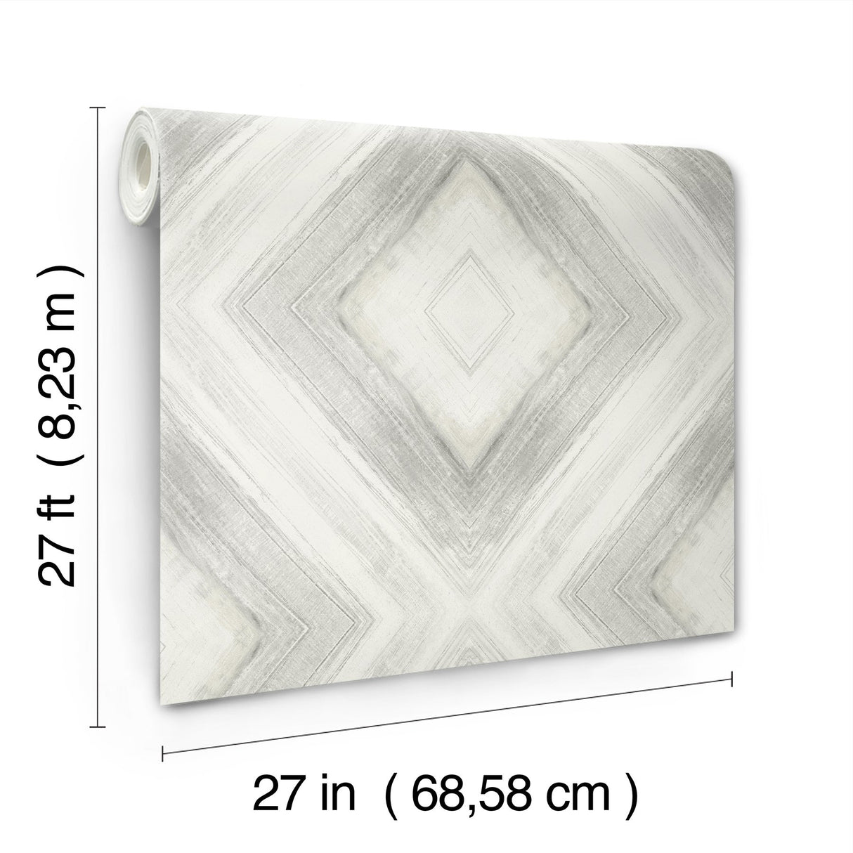 Ballad Fog Geometric Diamond Wallpaper - York CC1245