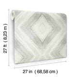 Ballad Fog Geometric Diamond Wallpaper - York CC1245