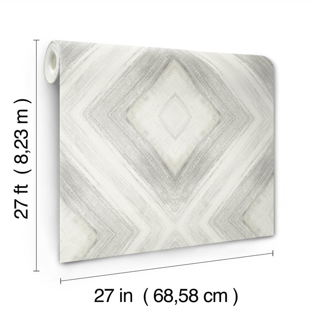 Ballad Fog Geometric Diamond Wallpaper - York CC1245