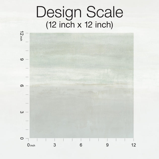 Serene Reflection Mist Wallpaper with Textured Abstract Horizontal Motif - York CC1251
