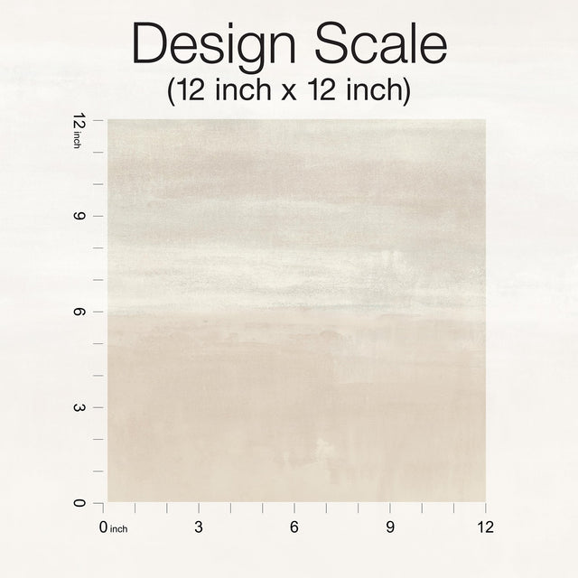 Serene Reflection Desert Wallpaper with Horizontal Textured Band - York CC1252
