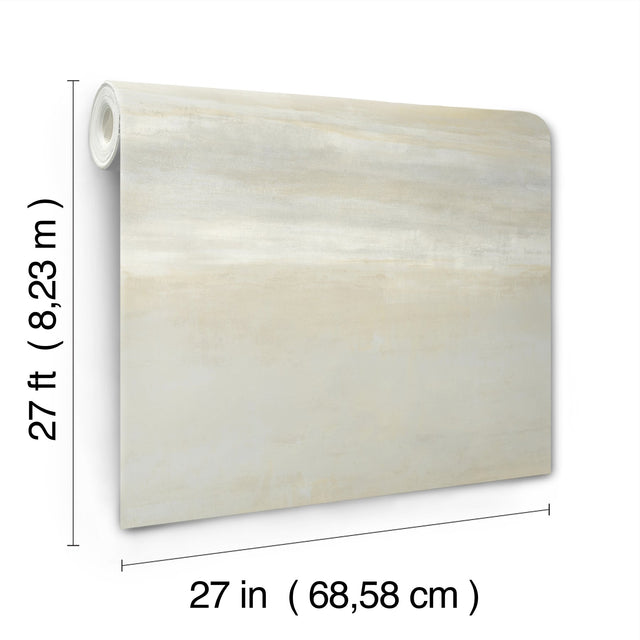 Serene Reflection Fog Wallpaper with Textured Horizontal Mist Motif - York CC1253