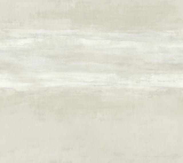 Serene Reflection Natural Wallpaper with Textured Abstract Horizontal Band - York CC1254