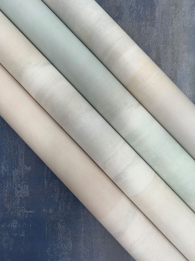 Serene Reflection Natural Wallpaper with Textured Abstract Horizontal Band - York CC1254