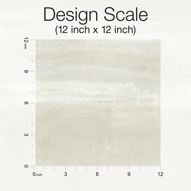 Serene Reflection Natural Wallpaper with Textured Abstract Horizontal Band - York CC1254