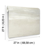 Serene Reflection Natural Wallpaper with Textured Abstract Horizontal Band - York CC1254