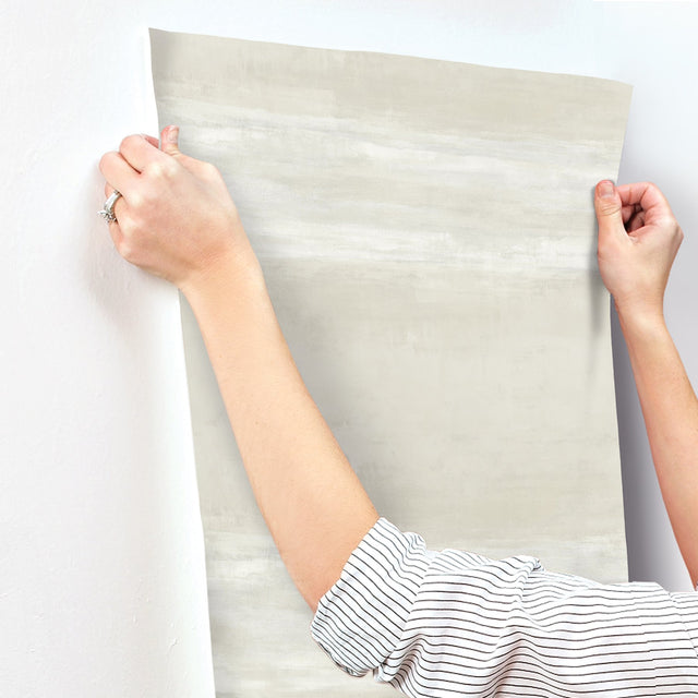 Grey Stone Brown Wallpaper with Geometric Horizontal Pleated Linen Effect - York CC1264