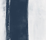 Ink Wash Navy Wallpaper with Painterly Stripe Geometric Motif - York CC1272