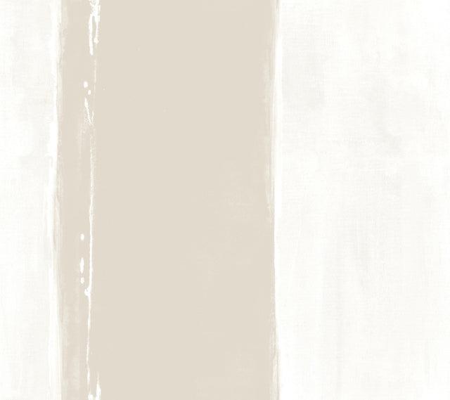 Ink Wash Natural Wallpaper with Painterly Stripe Geometric Pattern - York CC1274