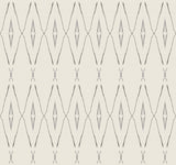 Artifact Silhouettes Savanna Wallpaper with Geometric Diamond Paper Weave Style - York CC1281