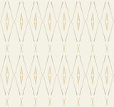 Artifact Silhouettes Desert Wallpaper with Geometric Diamond Trellis - York CC1282