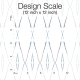 Artifact Silhouettes Indigo Wallpaper with Geometric Diamond Paper Weave Grasscloth - York CC1284