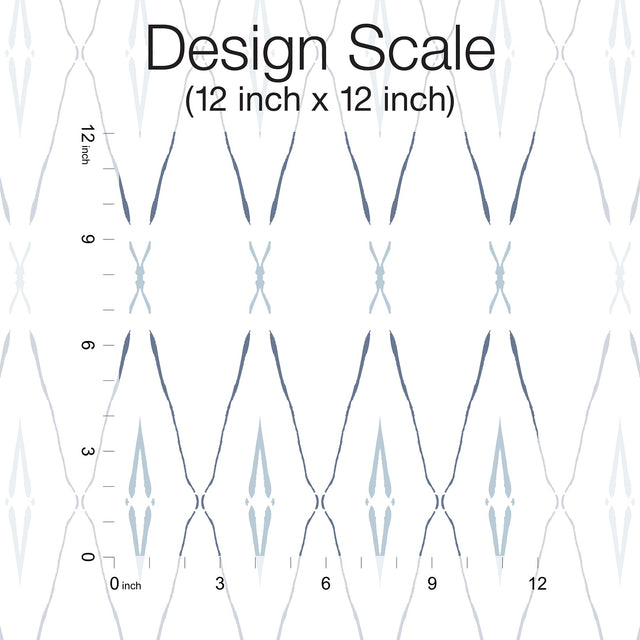 Artifact Silhouettes Indigo Wallpaper with Geometric Diamond Paper Weave Grasscloth - York CC1284