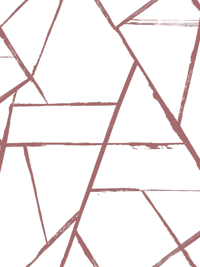 Intersect Spice Red Geometric Brushstroke Wallpaper - York CC1291