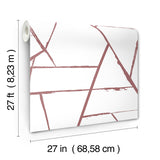 Intersect Spice Red Geometric Brushstroke Wallpaper - York CC1291