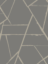 Intersect Grey Metallic Wallpaper with Geometric Metallic Abstract Pattern - York CC1292