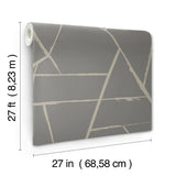 Intersect Grey Metallic Wallpaper with Geometric Metallic Abstract Pattern - York CC1292