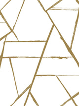 Intersect Gold Metallic Wallpaper with Geometric Metallic Brushstroke Pattern - York CC1294