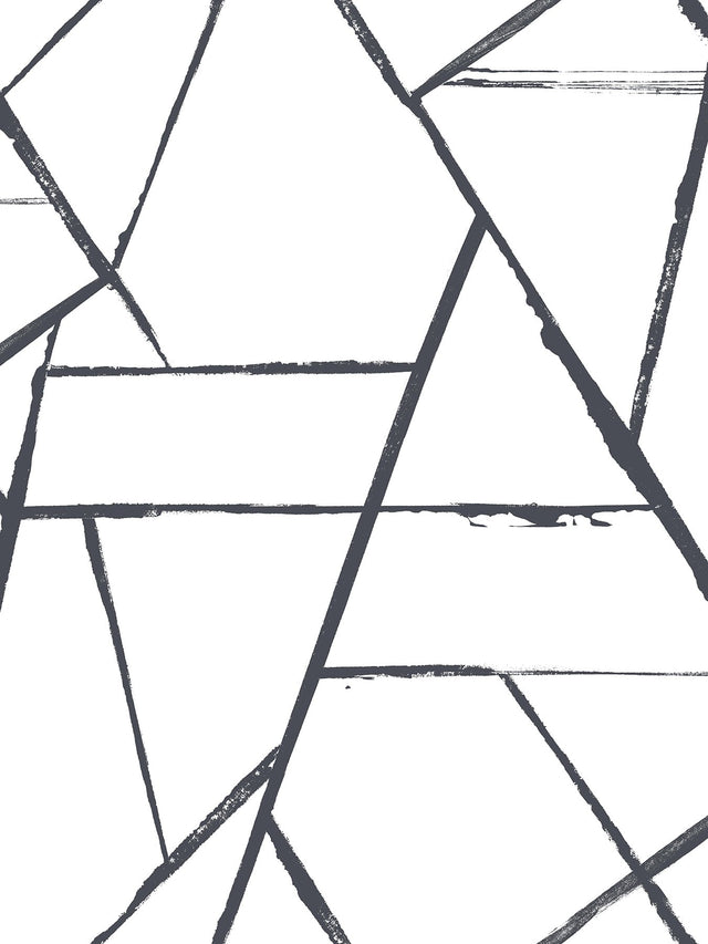 Intersect Black Abstract Geometric Non Woven Wallpaper - York CC1295